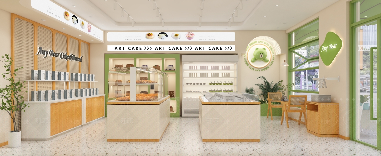 现代甜品面包店3D模型下载【ID:1136053107】