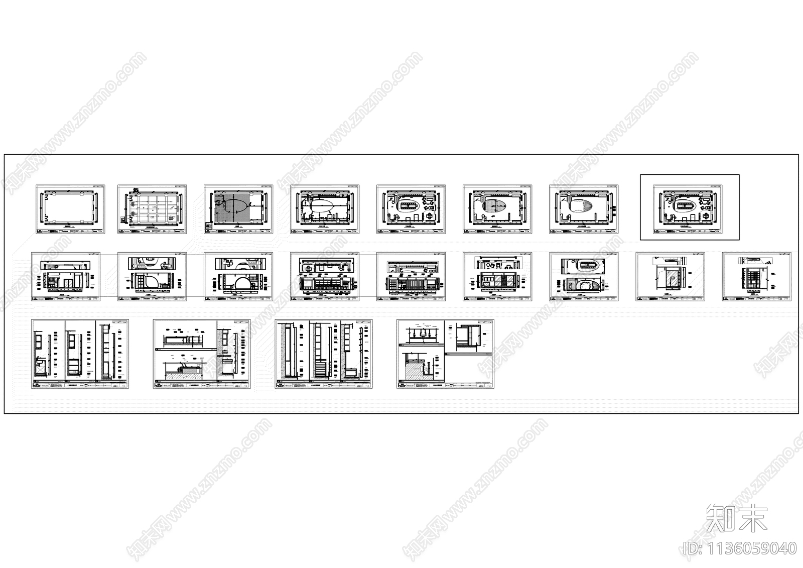 办公室cad施工图下载【ID:1136059040】