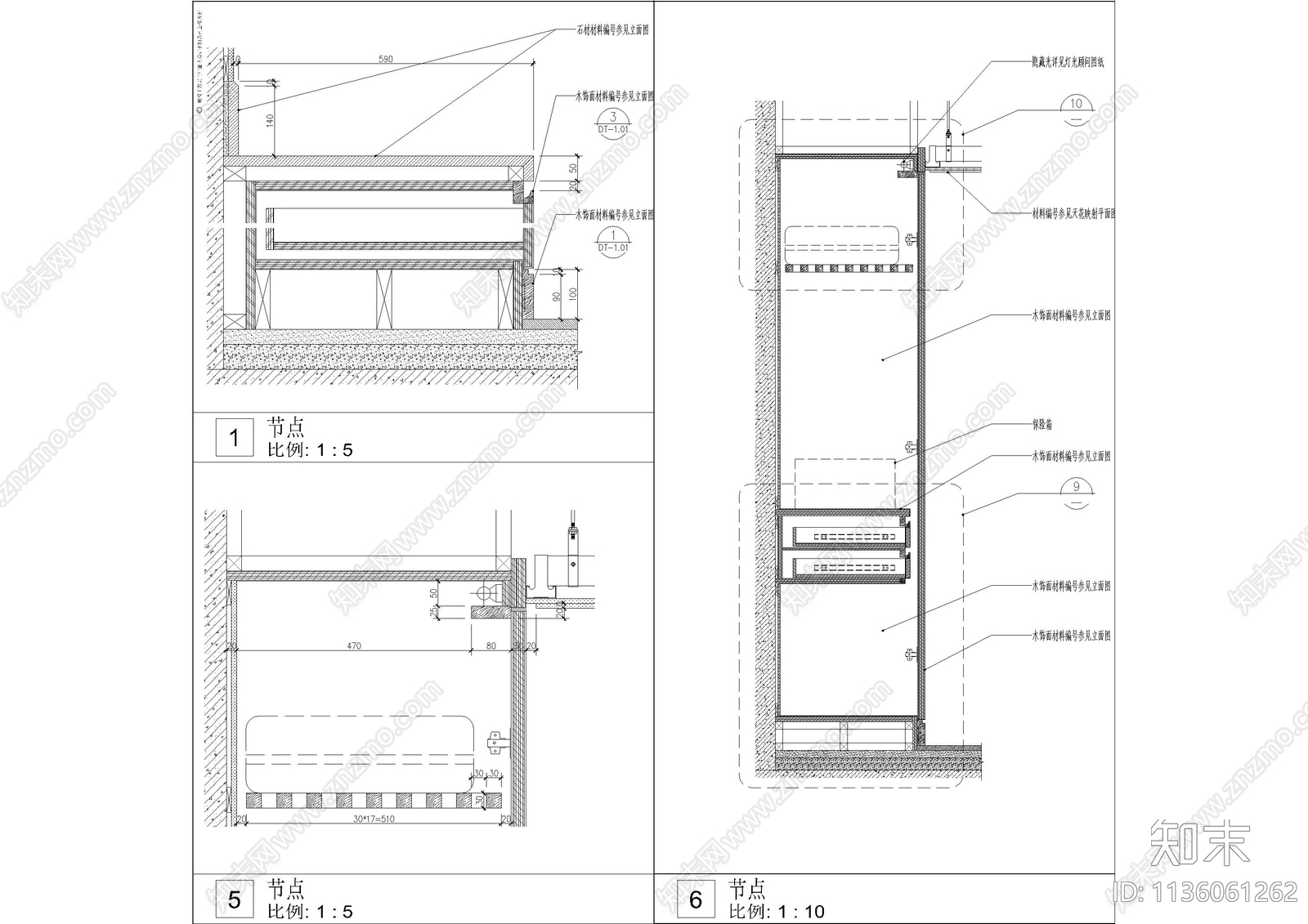酒店柜体大样施工图下载【ID:1136061262】