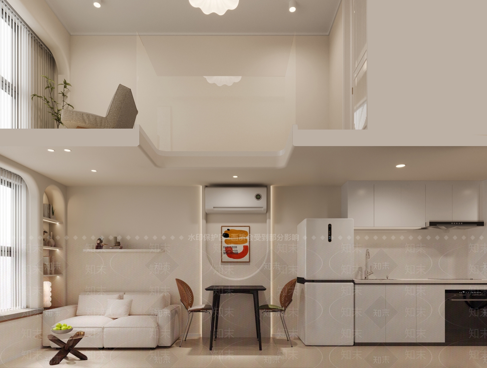 现代公寓客餐厅3D模型下载【ID:1136063477】