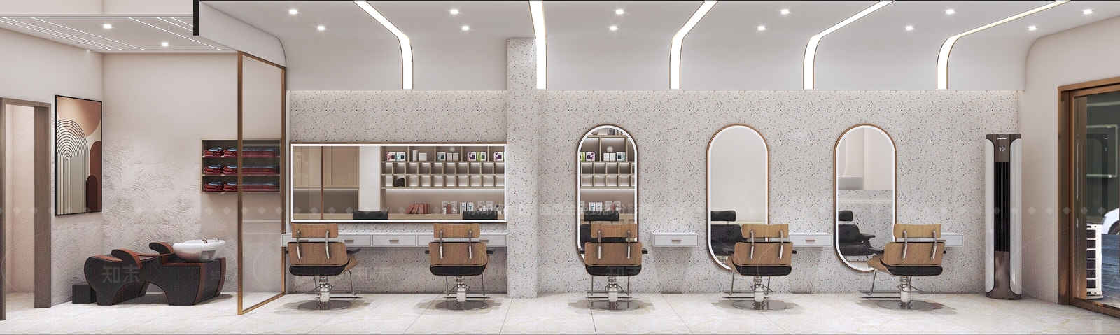 现代美发店3D模型下载【ID:1136300088】