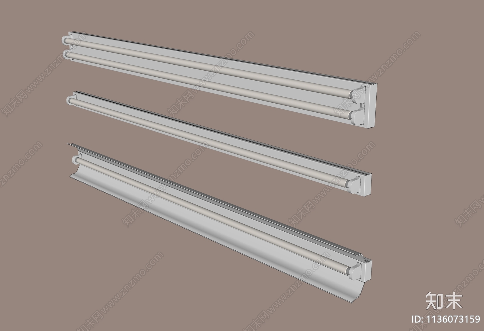 工业风LED日光灯SU模型下载【ID:1136073159】