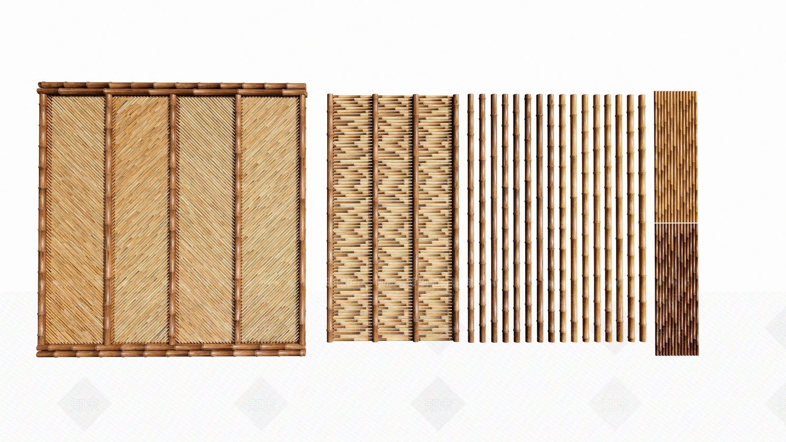 现代竹子屏风SU模型下载【ID:1136082763】