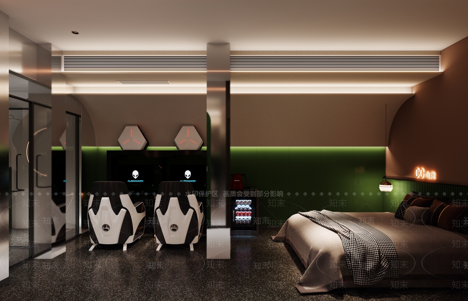 现代电竞房3D模型下载【ID:1136088466】