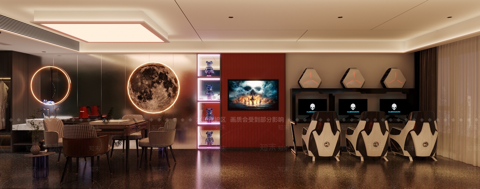 现代电竞房3D模型下载【ID:1136088714】