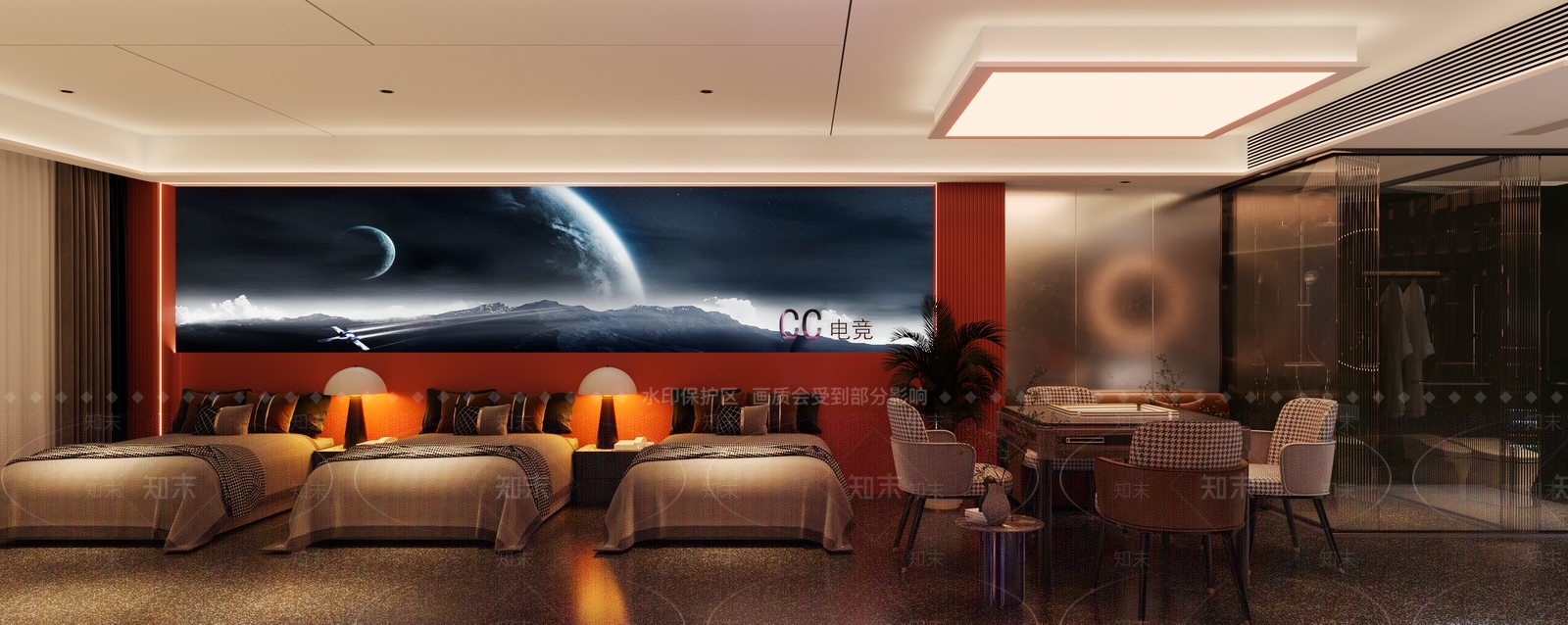 现代电竞房3D模型下载【ID:1136088714】