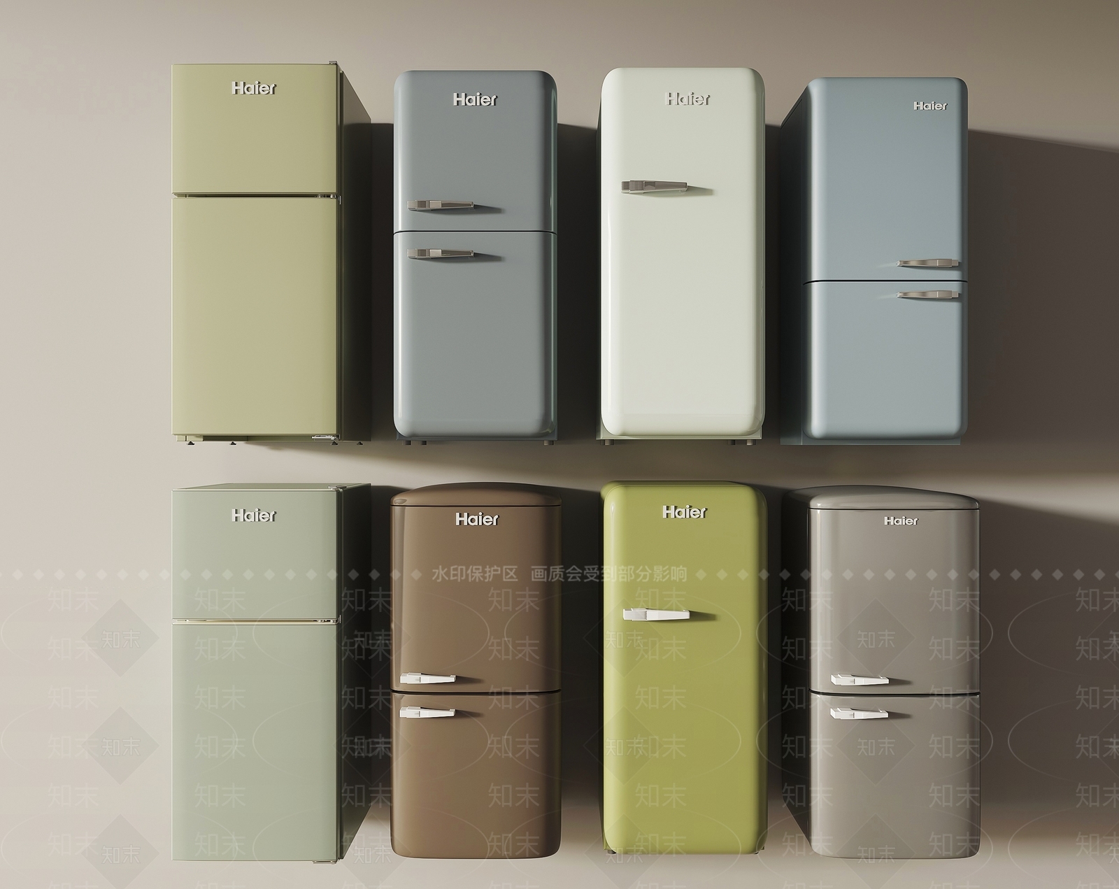 小型冰箱3D模型下载【ID:1136090561】