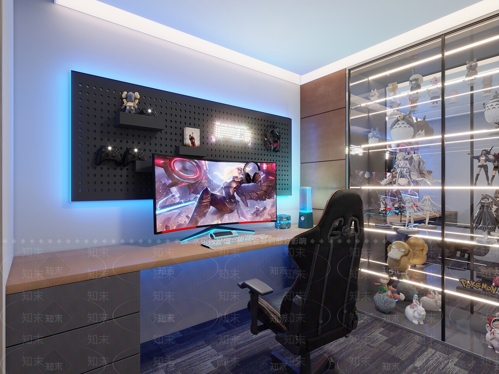 现代竞技房3D模型下载【ID:1136095131】