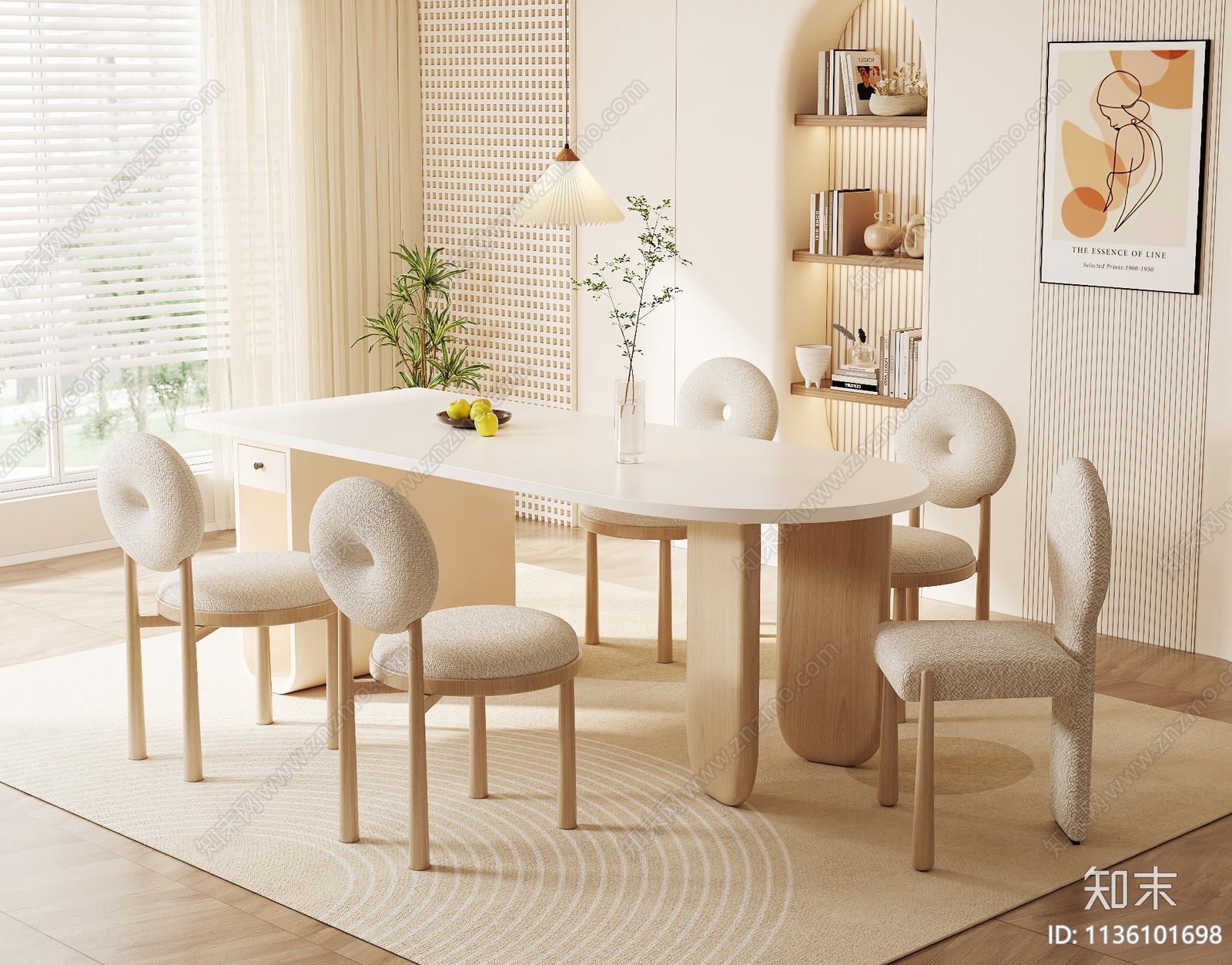 美国Hooker品牌 美式混搭餐桌椅3d模型-免费3dmax模型库-欧模网