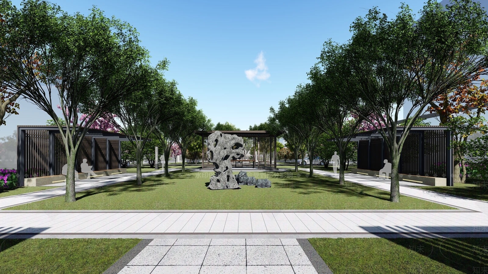 现代厂区办公景观SU模型下载【ID:1136711342】