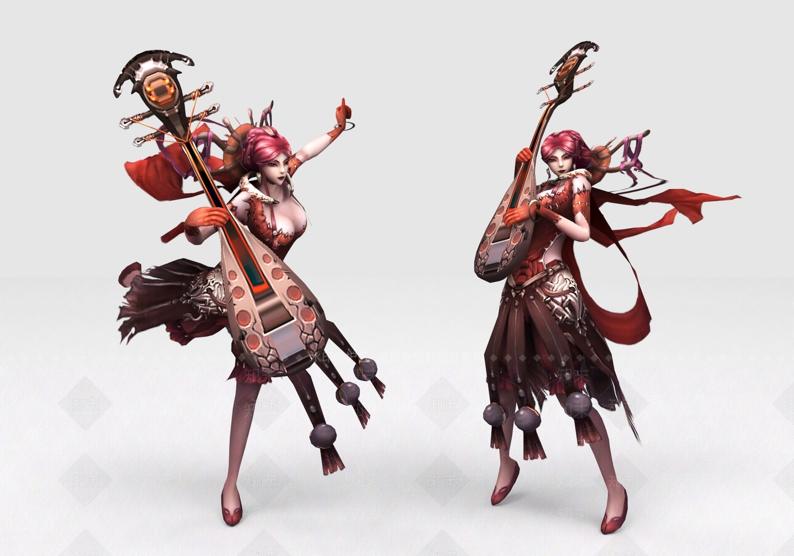 琵琶舞技游戏角色3D模型下载【ID:1136104177】