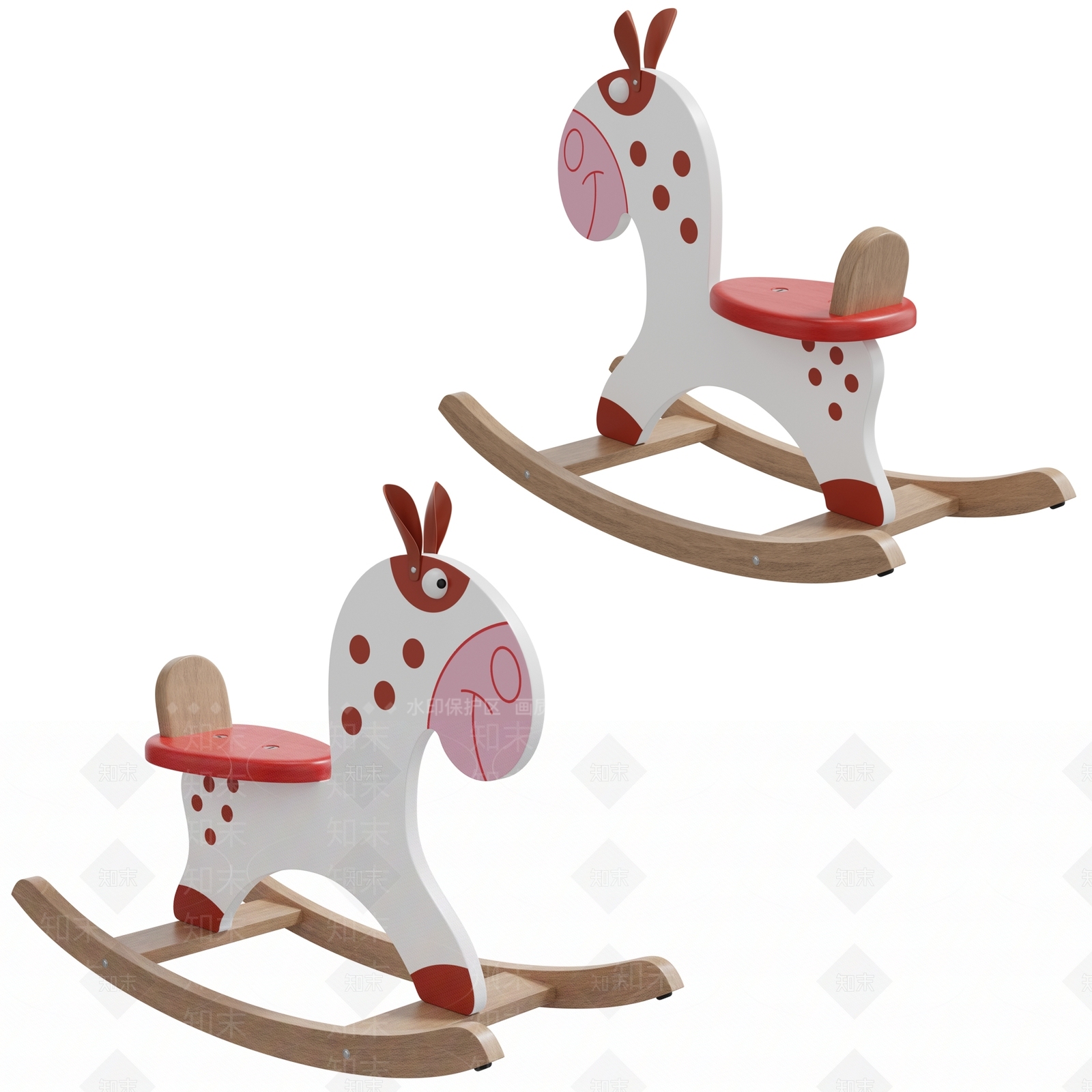 儿童木马3D模型下载【ID:1136105865】
