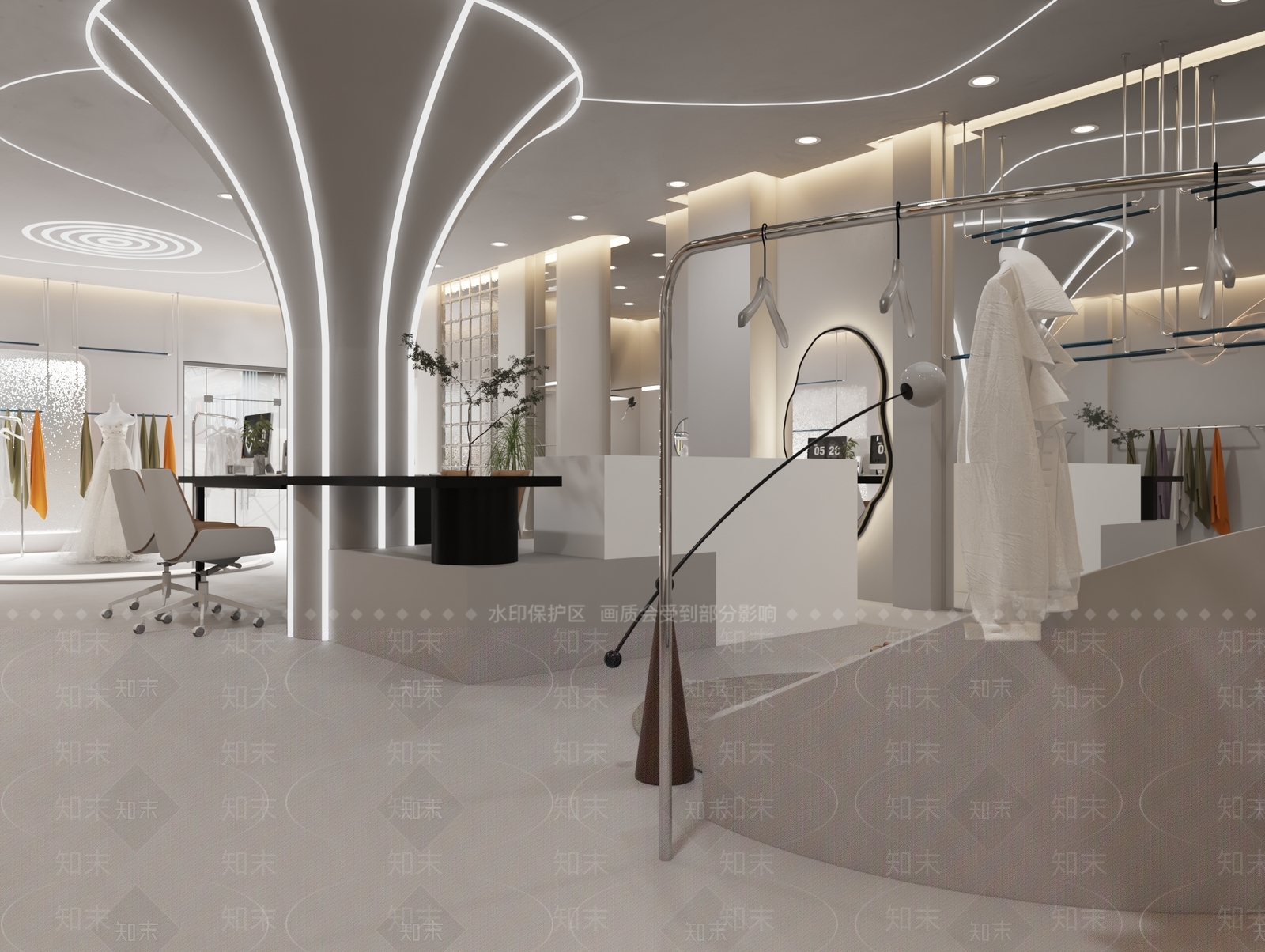 现代服装店3D模型下载【ID:1136107544】