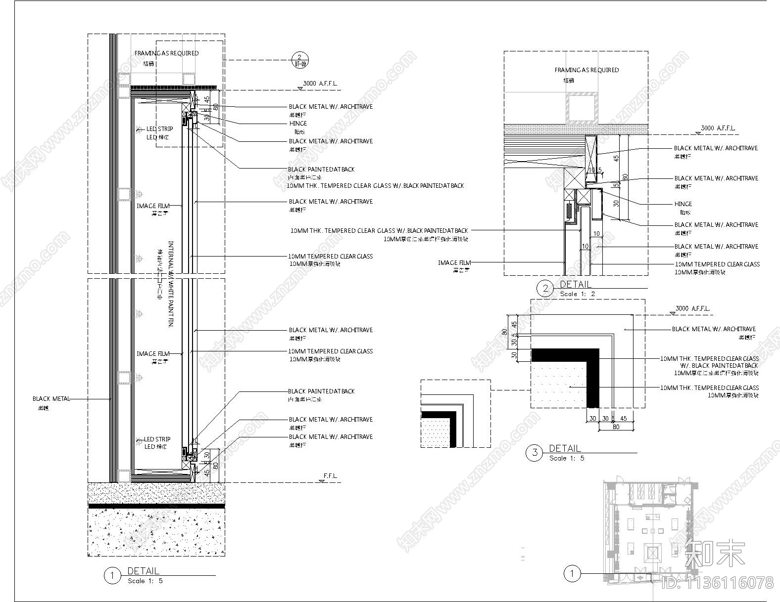 香港IT服装专卖店装修大样施工图下载【ID:1136116078】