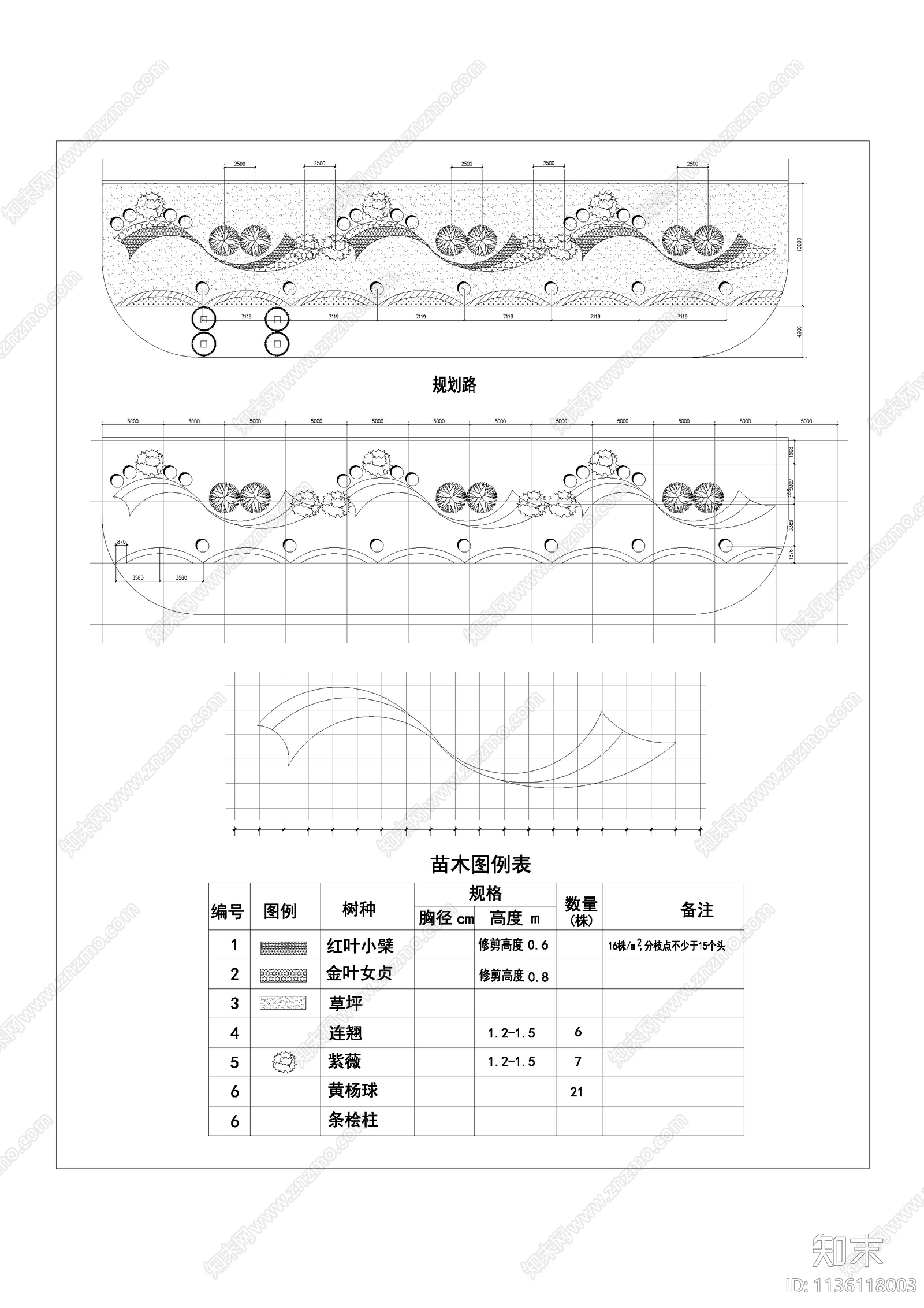 绿化模纹大样施工图下载【ID:1136118003】