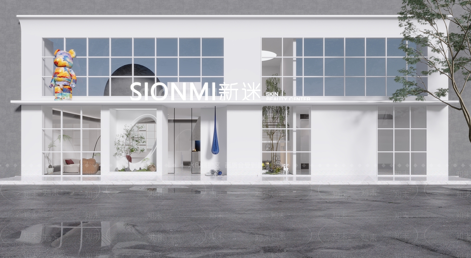 现代美容SPA店3D模型下载【ID:1136118401】