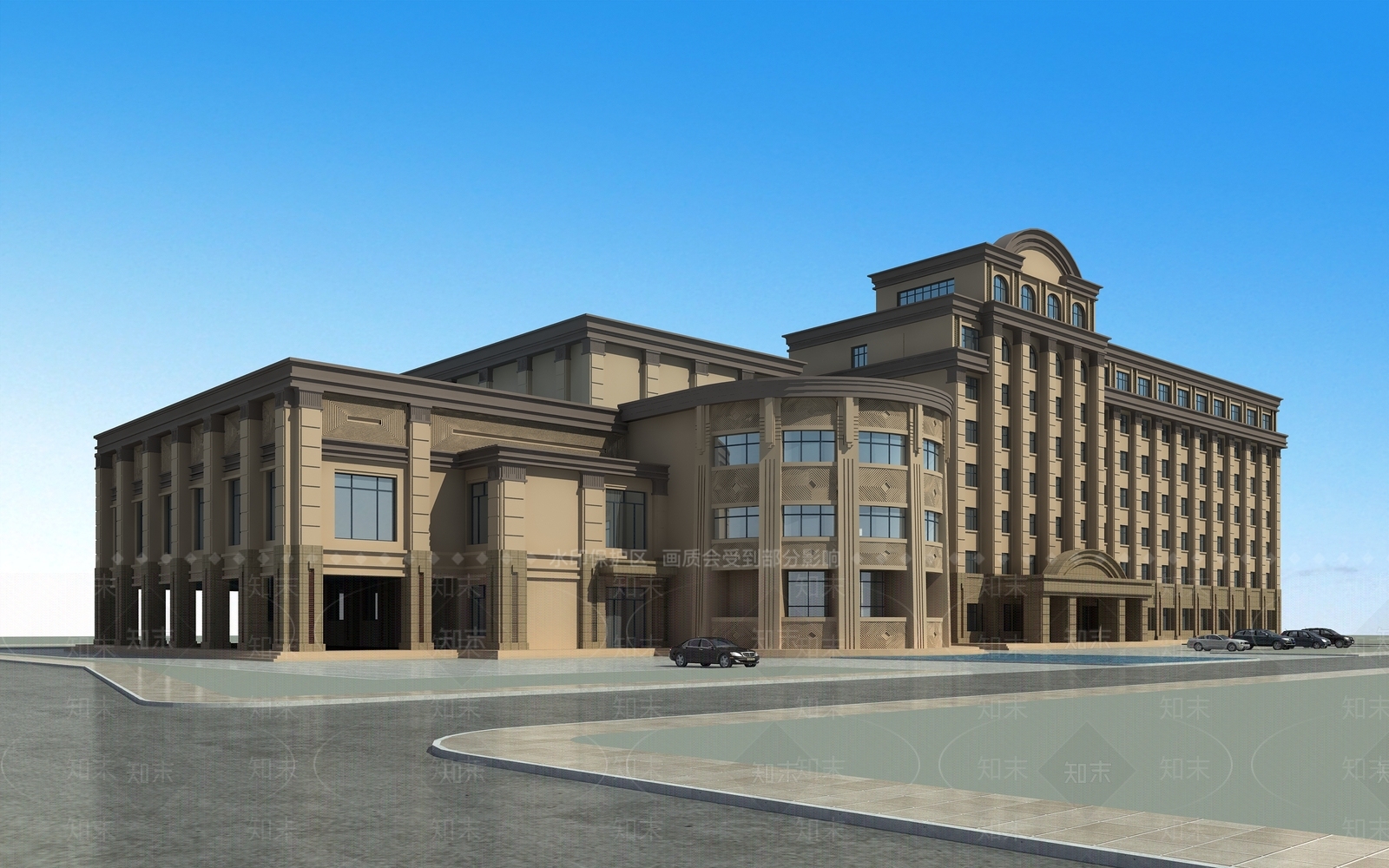 简欧办公楼3D模型下载【ID:1136128896】
