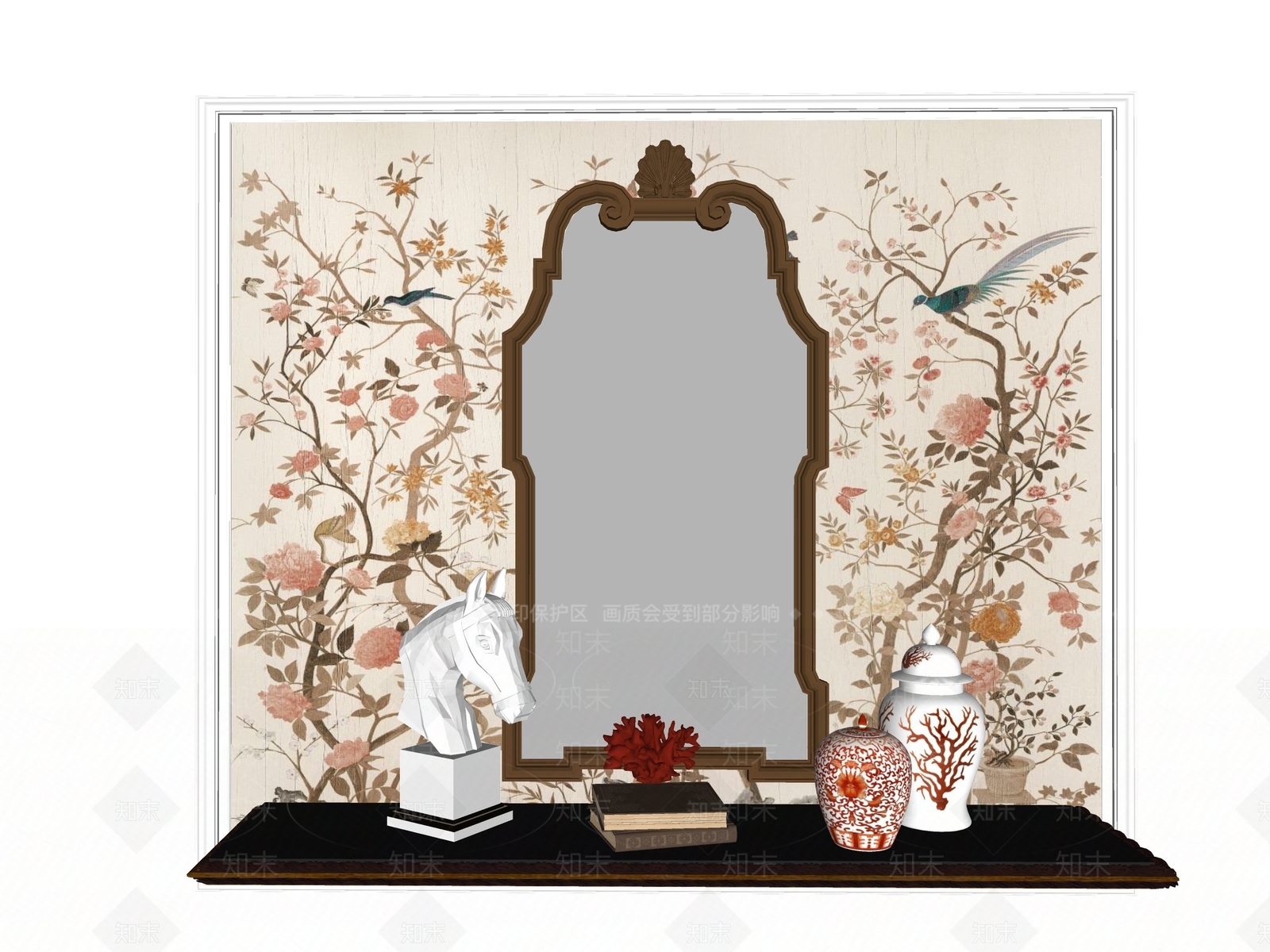 欧式镜子SU模型下载【ID:1136123785】