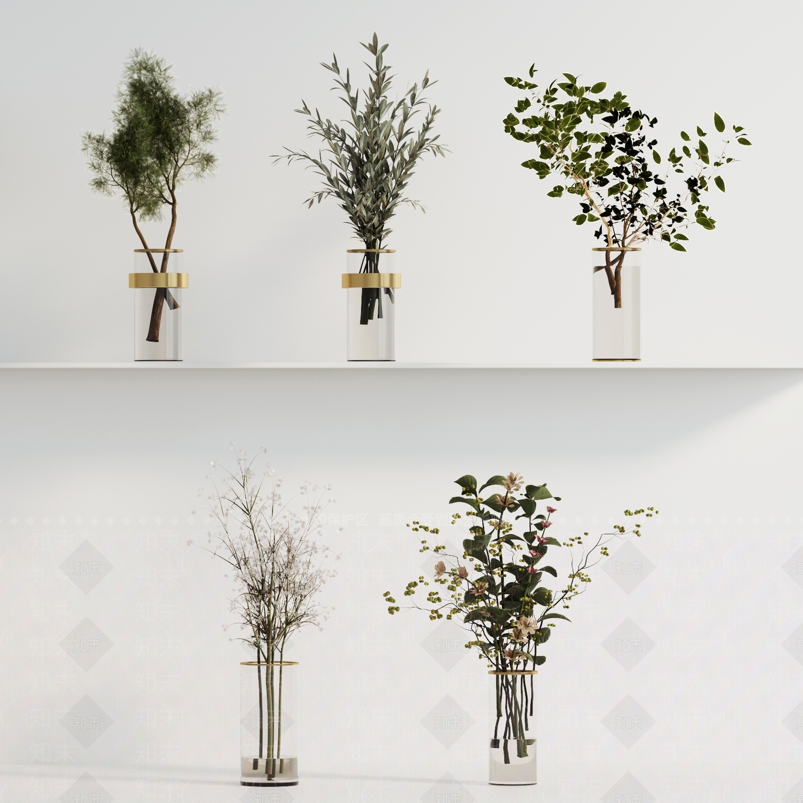 水生植物3D模型下载【ID:1136126046】