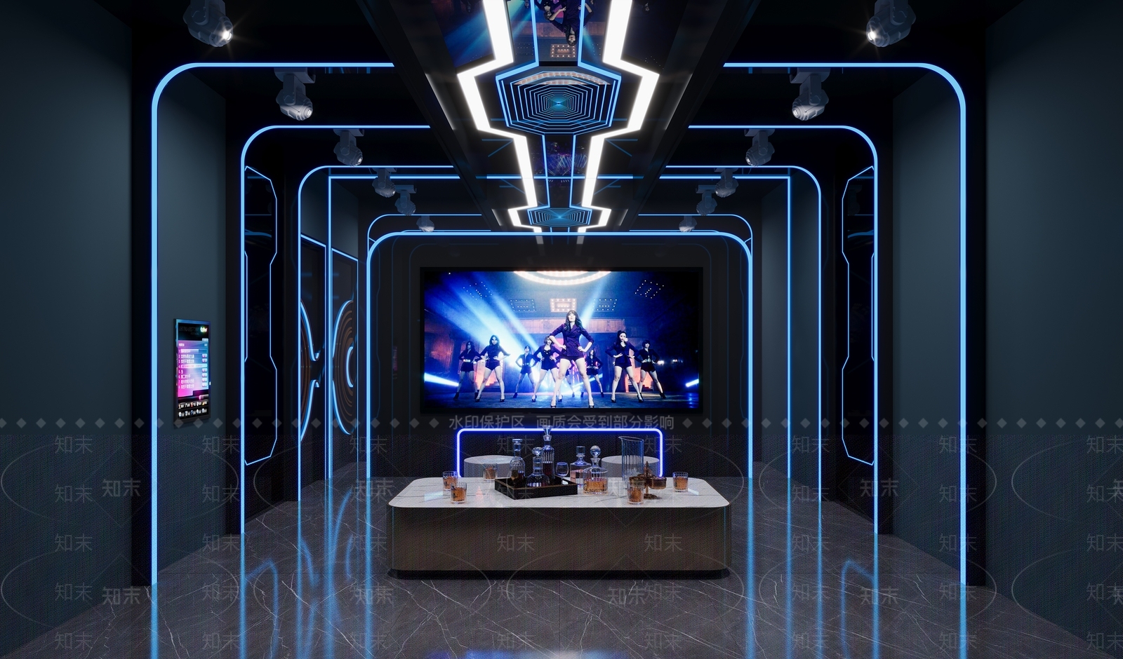 现代KTV包厢3D模型下载【ID:1136129722】
