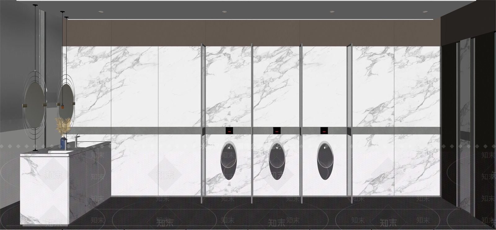 现代公共卫生间SU模型下载【ID:1136130488】