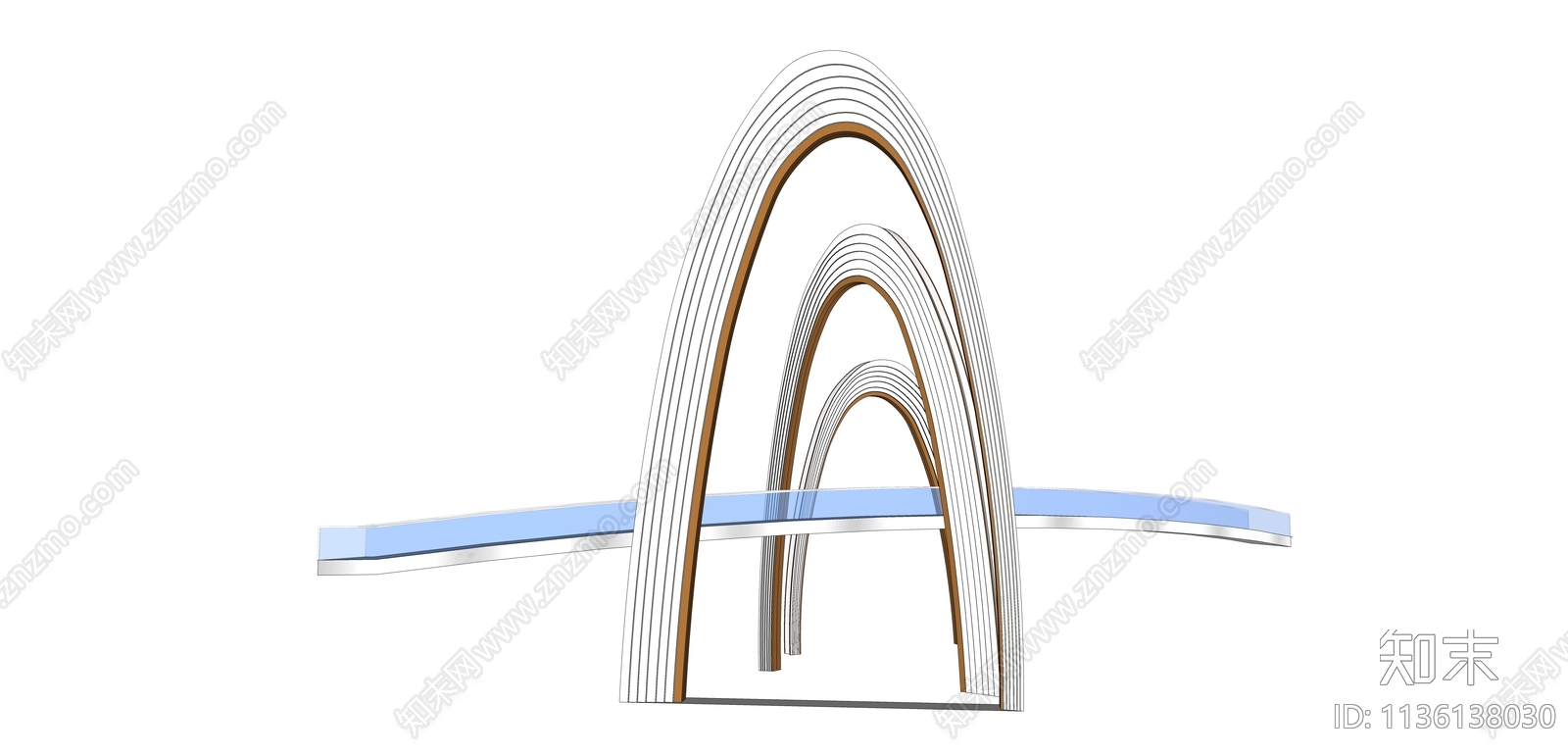 现代天桥SU模型下载【ID:1136138030】