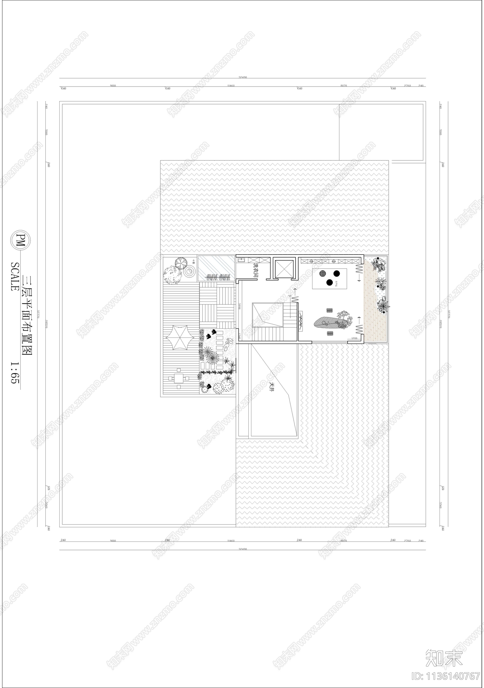 民宿室内装修施工图下载【ID:1136140767】