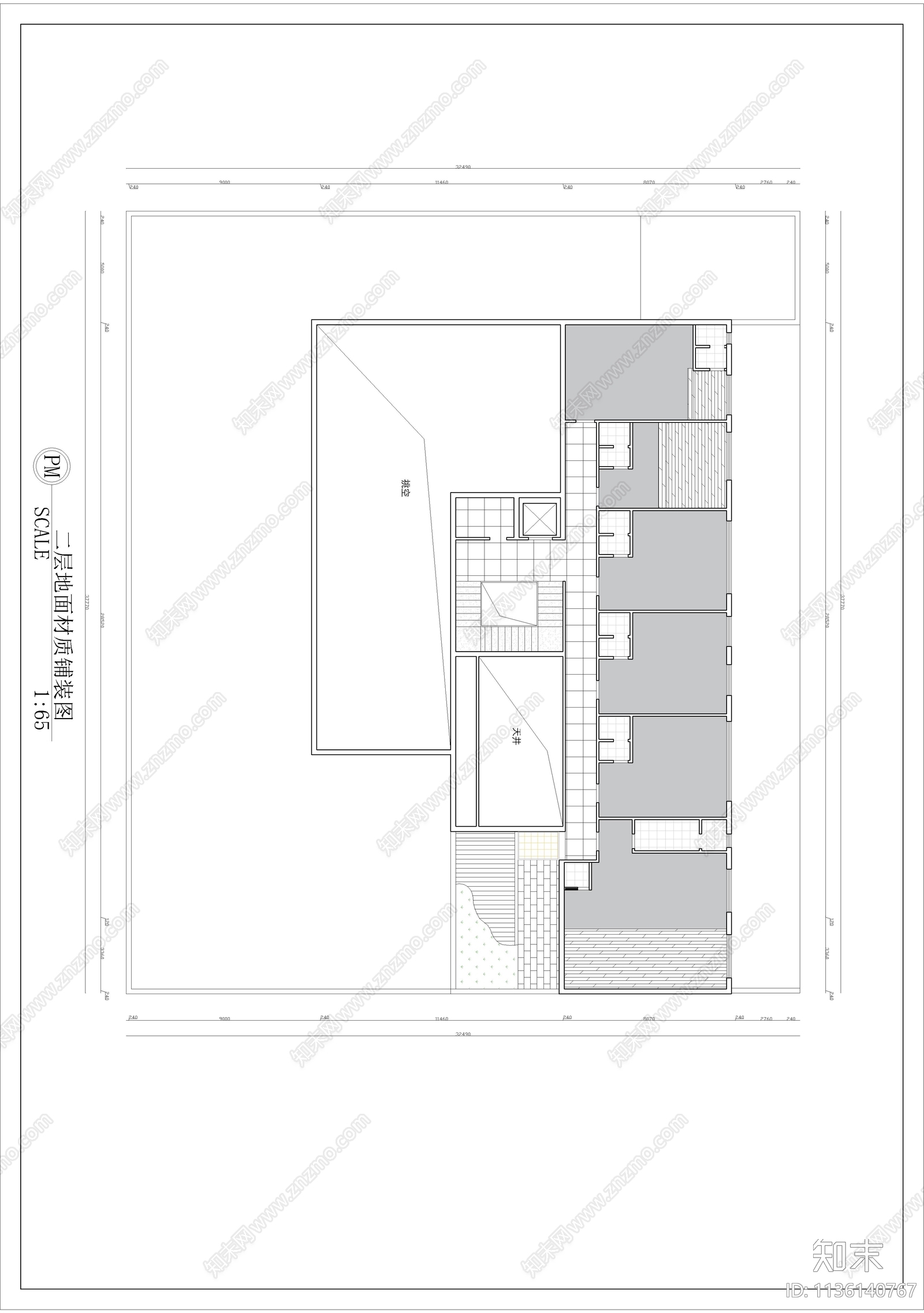 民宿室内装修施工图下载【ID:1136140767】