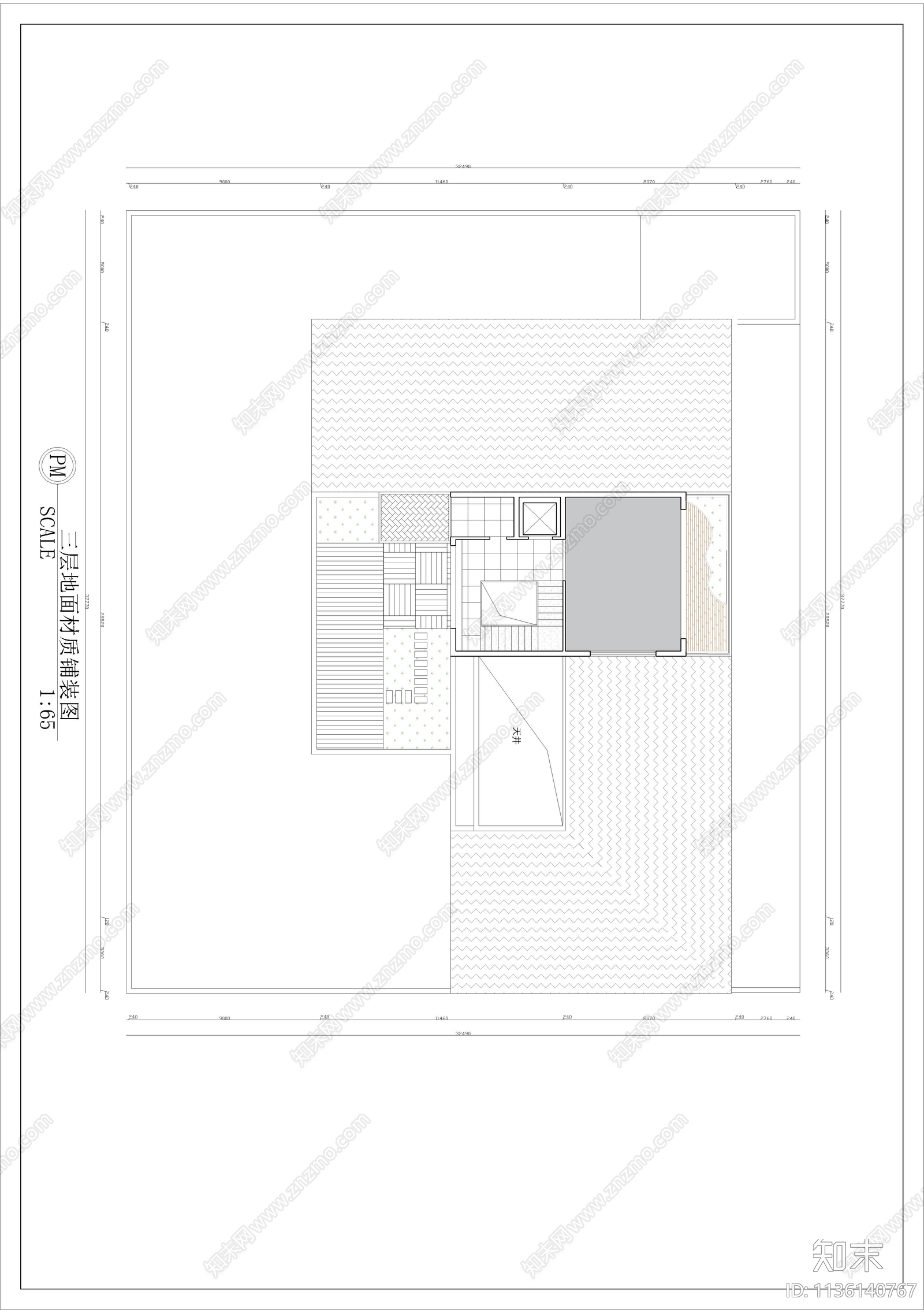 民宿室内装修施工图下载【ID:1136140767】