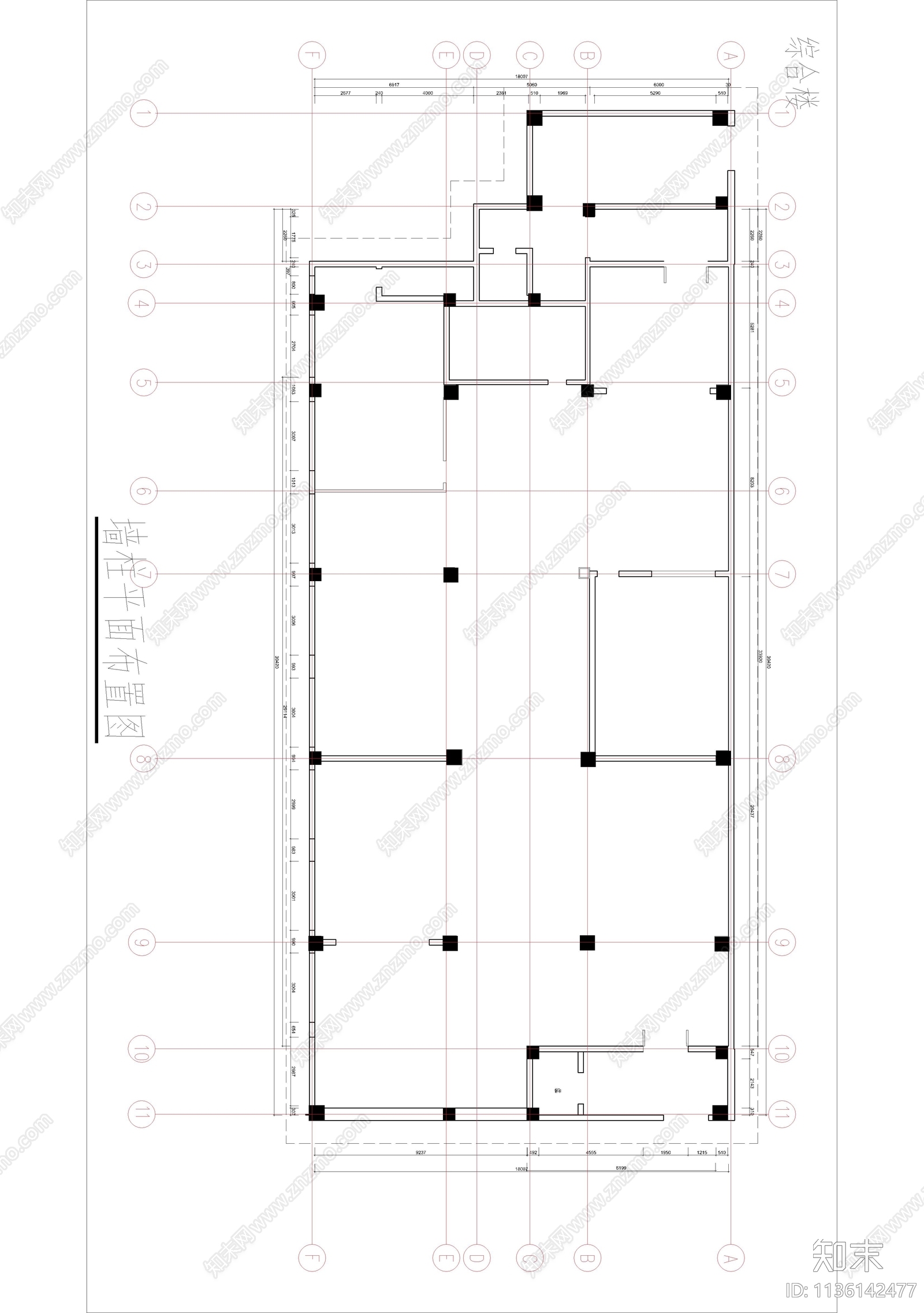 学校建筑平面图cad施工图下载【ID:1136142477】