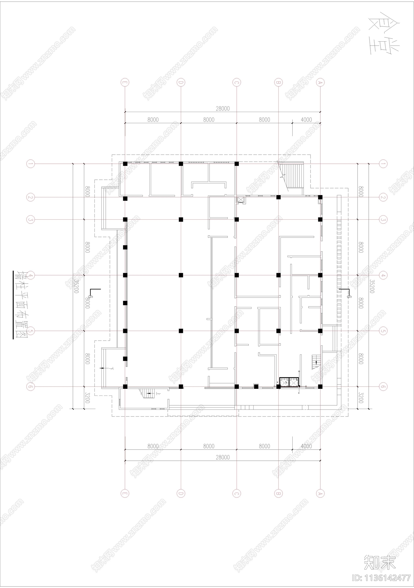 学校建筑平面图cad施工图下载【ID:1136142477】