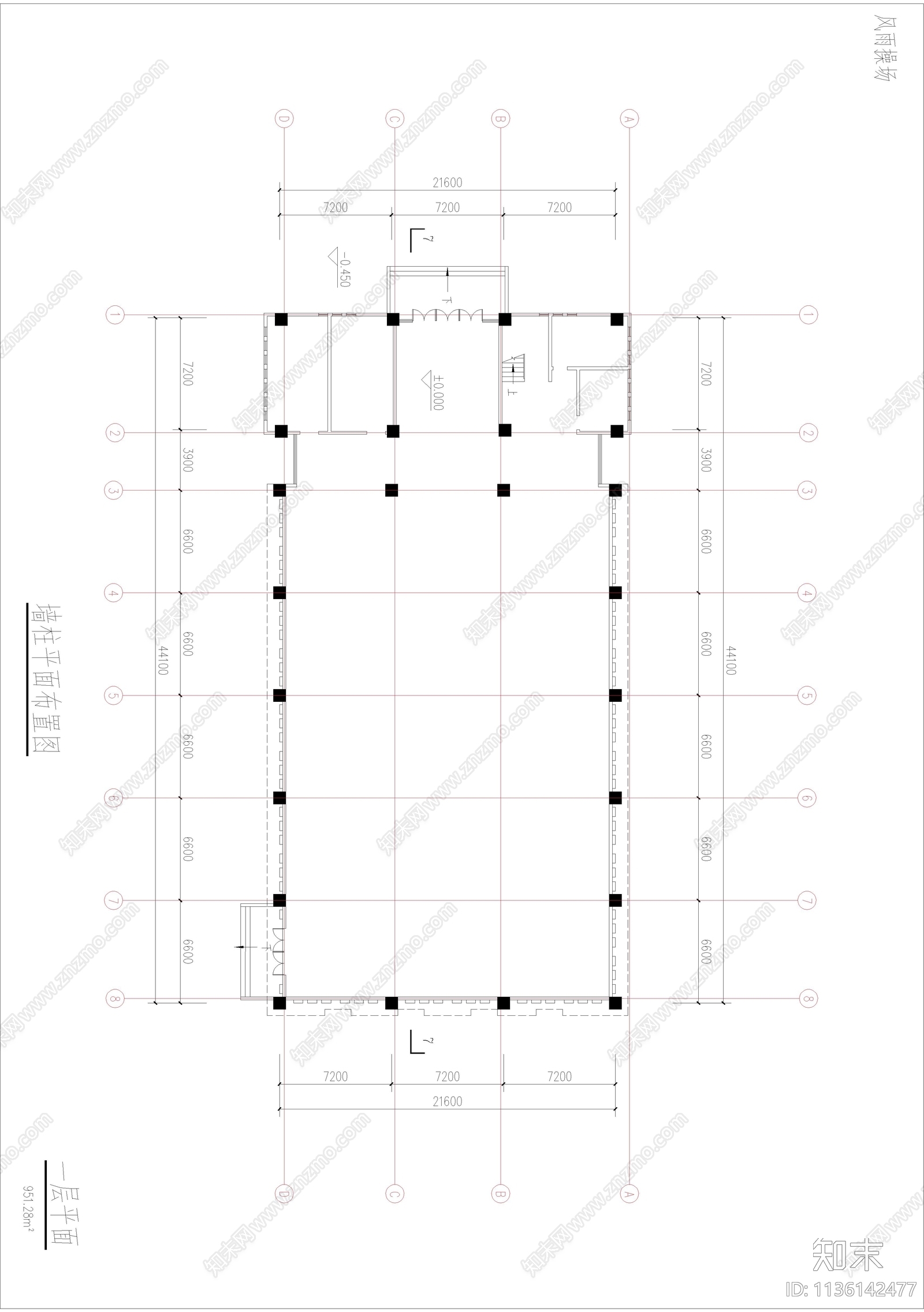 学校建筑平面图cad施工图下载【ID:1136142477】