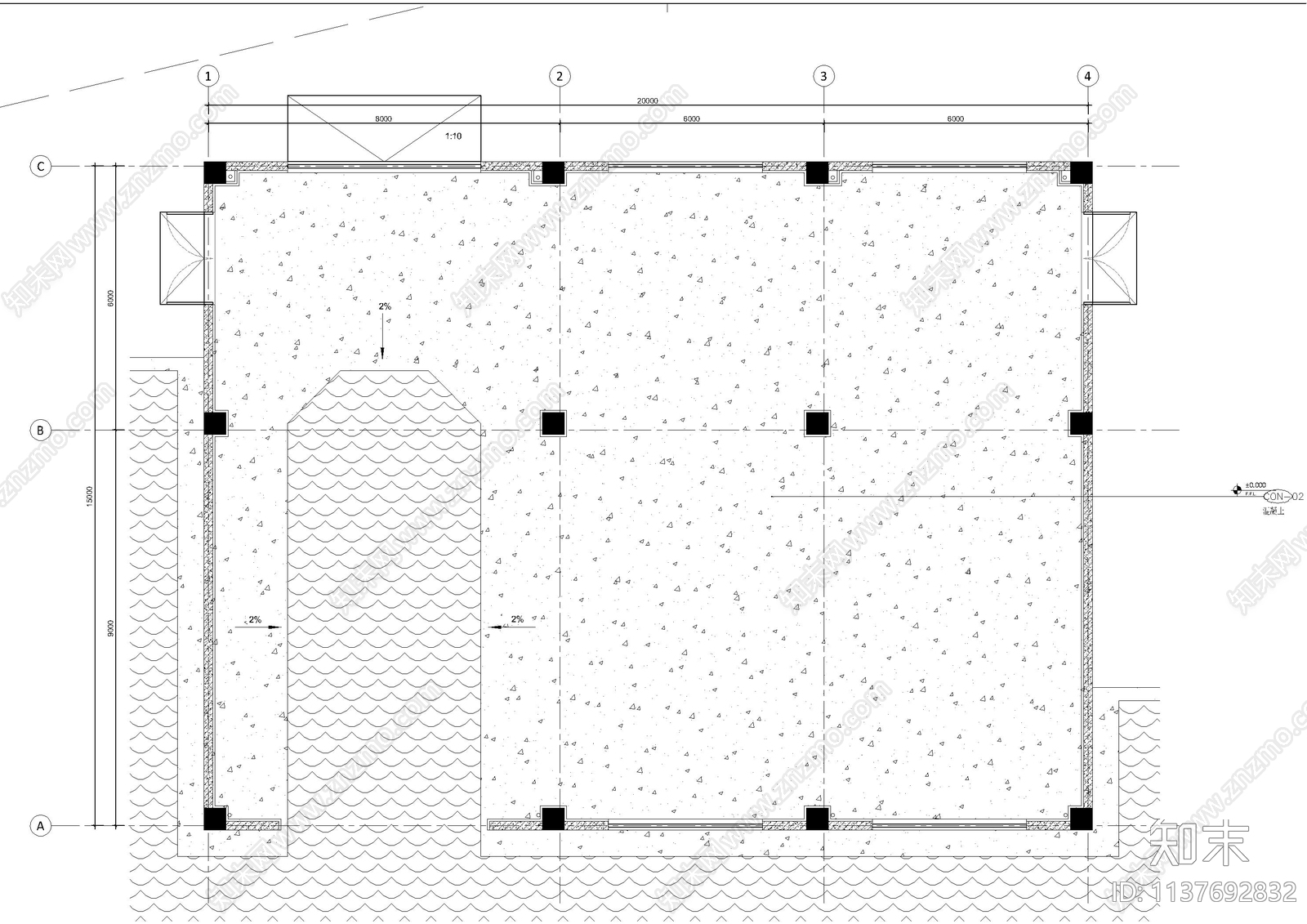 室外船坞休息等待建筑cad施工图下载【ID:1137692832】