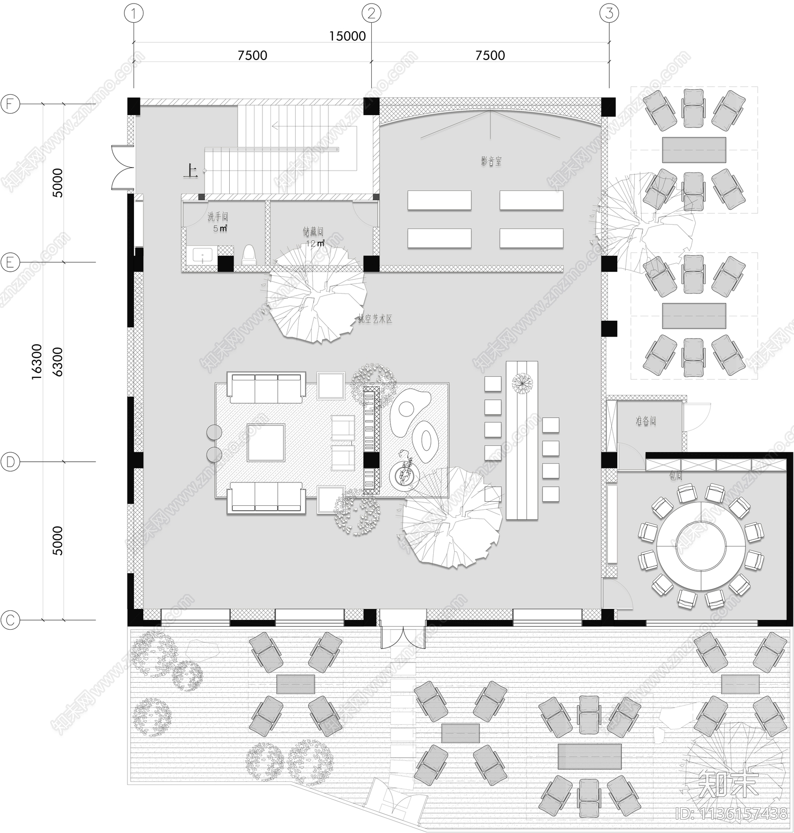 露营营地民宿平面图施工图下载【ID:1136157438】