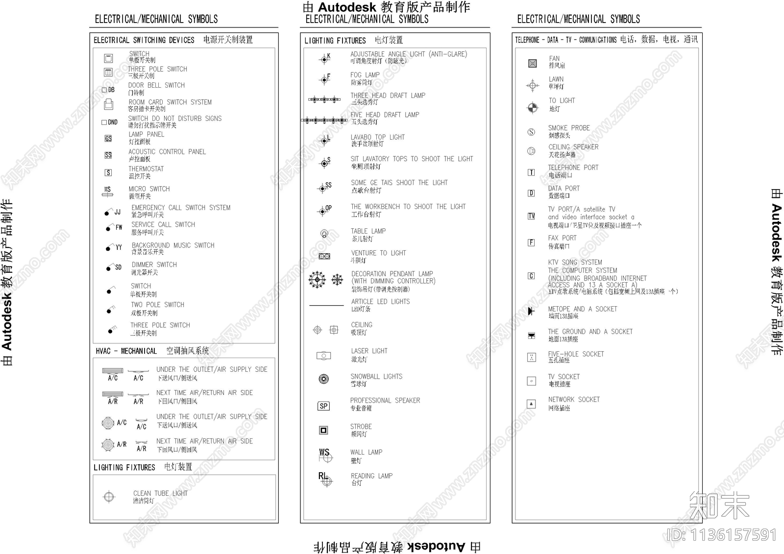 工装索引图例cad施工图下载【ID:1136157591】