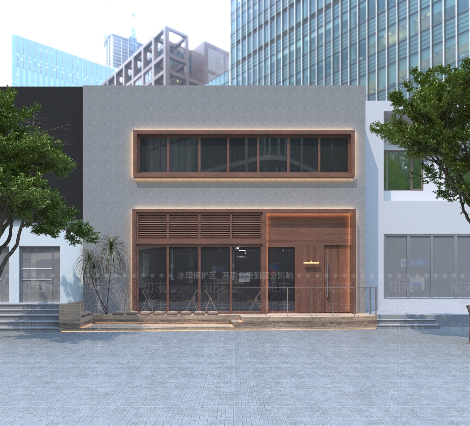现代烧烤店门头3D模型下载【ID:1136169038】