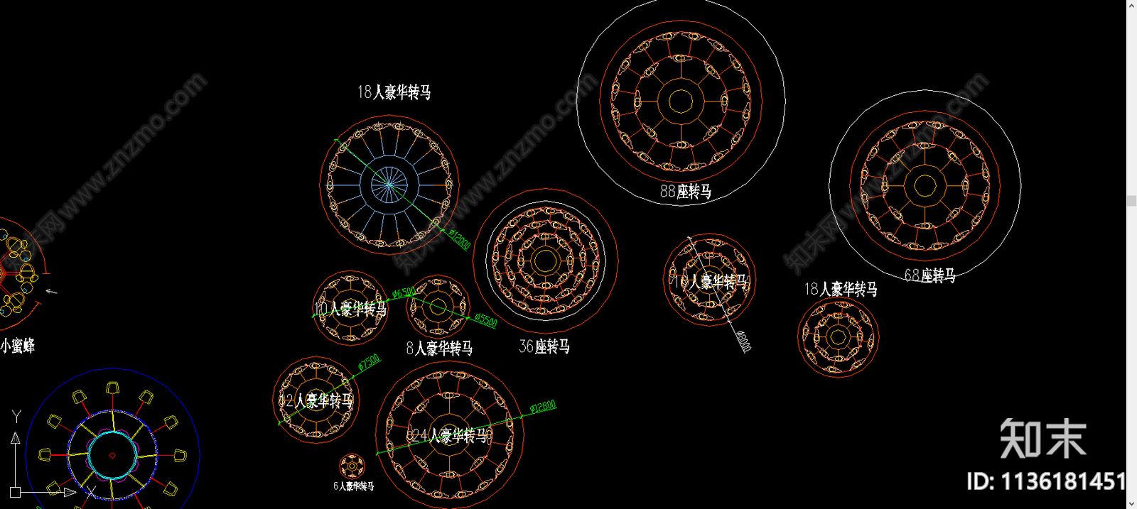 各种游乐设施施工图下载【ID:1136181451】