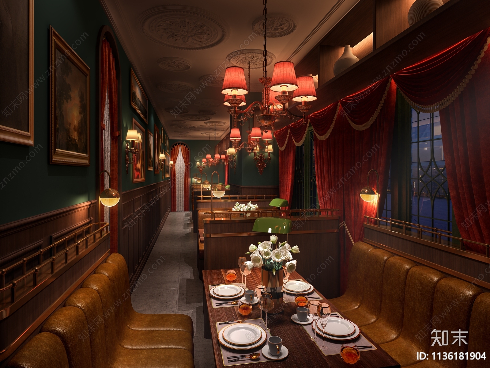 音乐餐厅浅葱小唱效果图施工图下载【ID:1136181904】