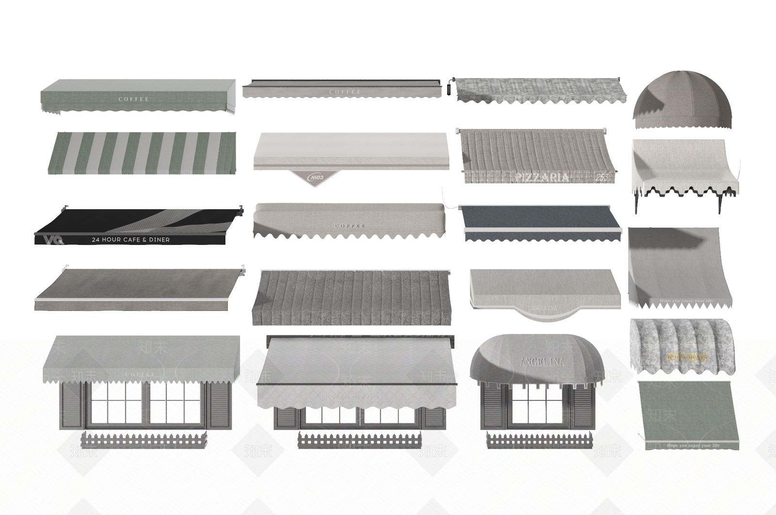 遮雨棚3D模型下载【ID:1136183186】