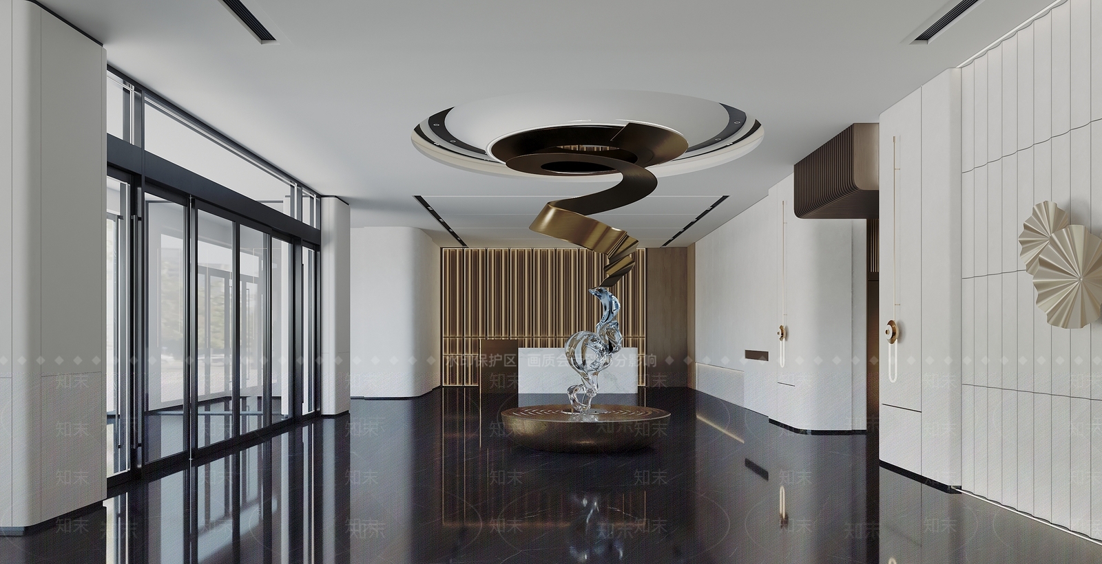 现代酒店餐厅3D模型下载【ID:1221519340】