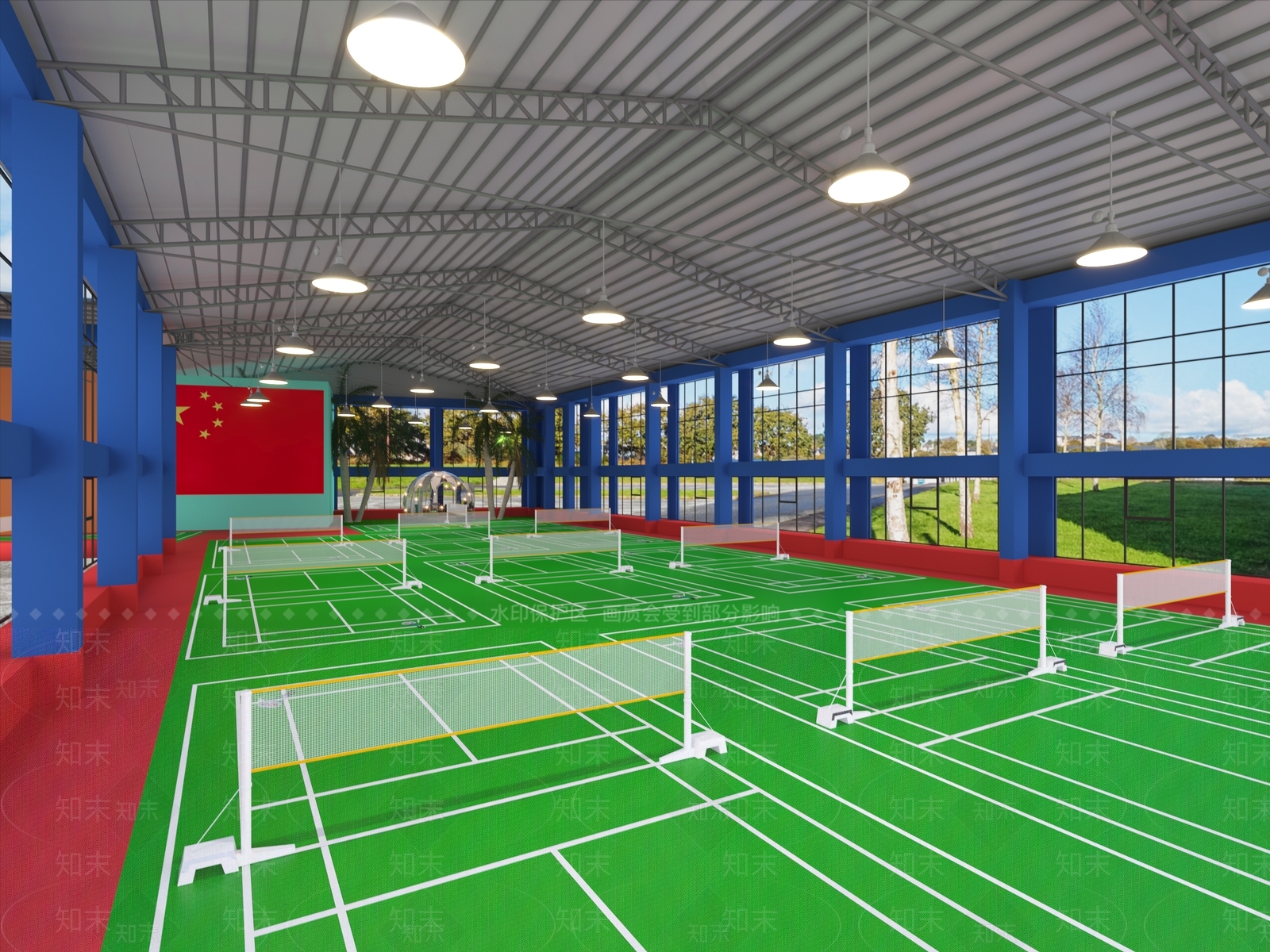 现代球类体育场3D模型下载【ID:1136190711】