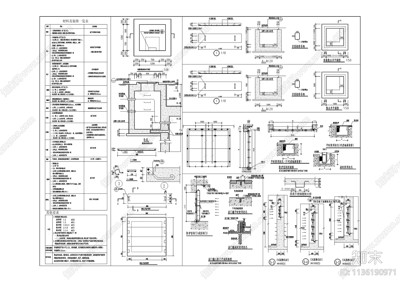 市民广场人防建筑施工图下载【ID:1136190971】