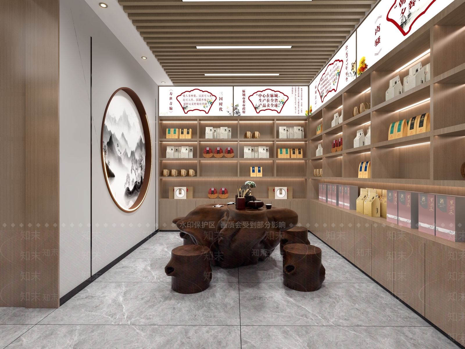 新中式茶馆3D模型下载【ID:1136191746】