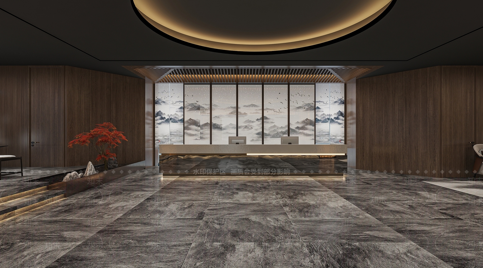 新中式洗浴中心3D模型下载【ID:1136192514】