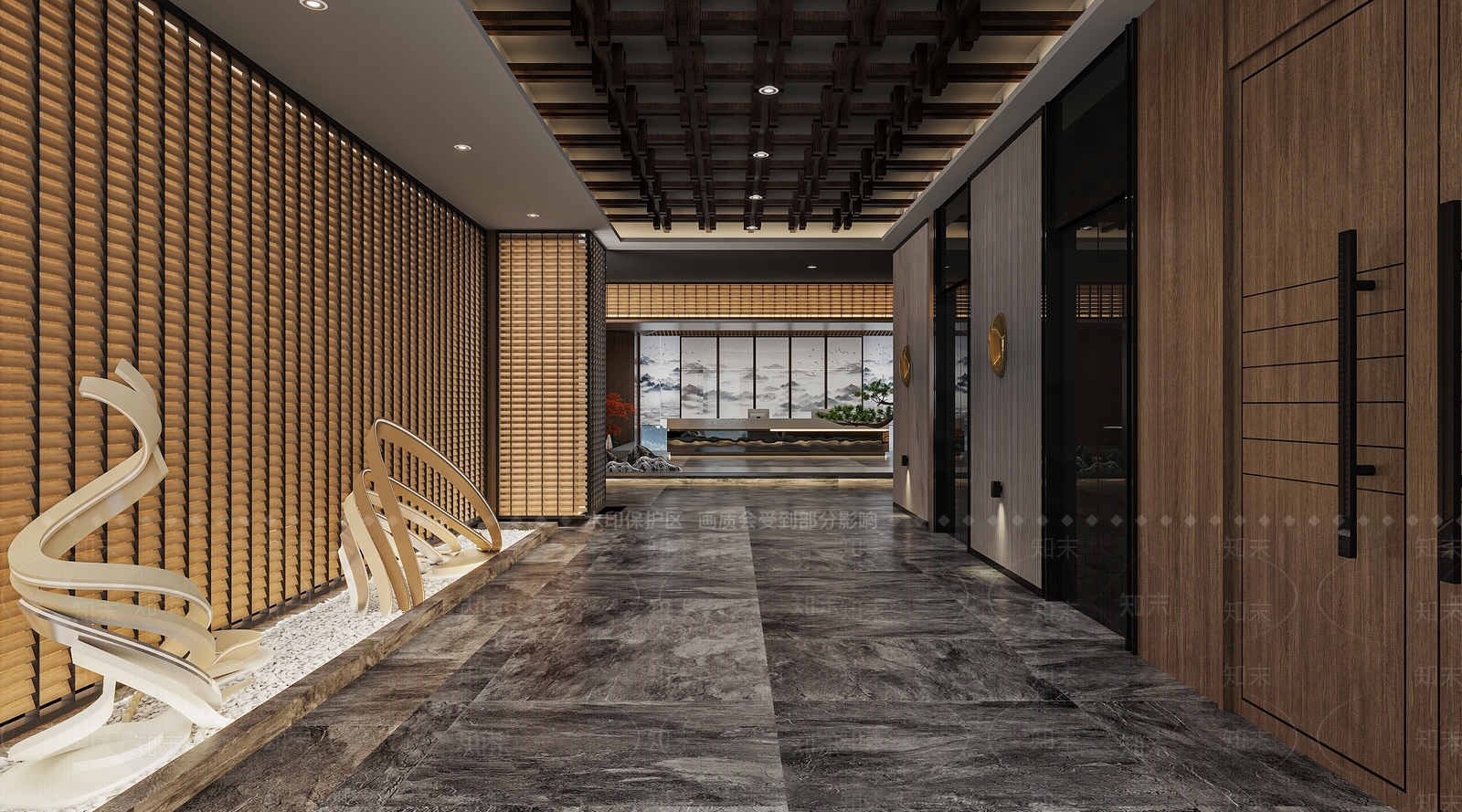 新中式洗浴中心3D模型下载【ID:1136192514】