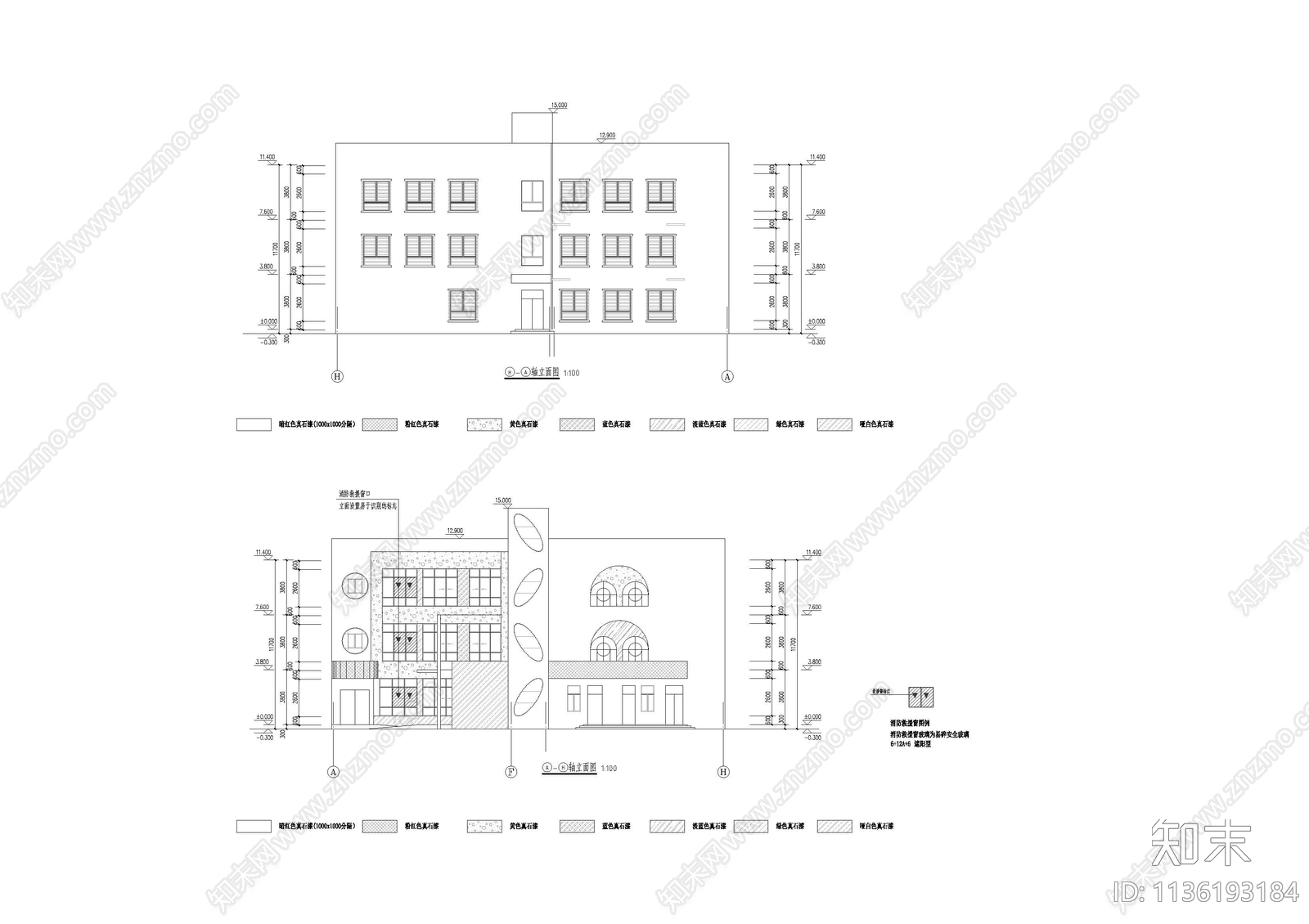 幼儿园建筑cad施工图下载【ID:1136193184】