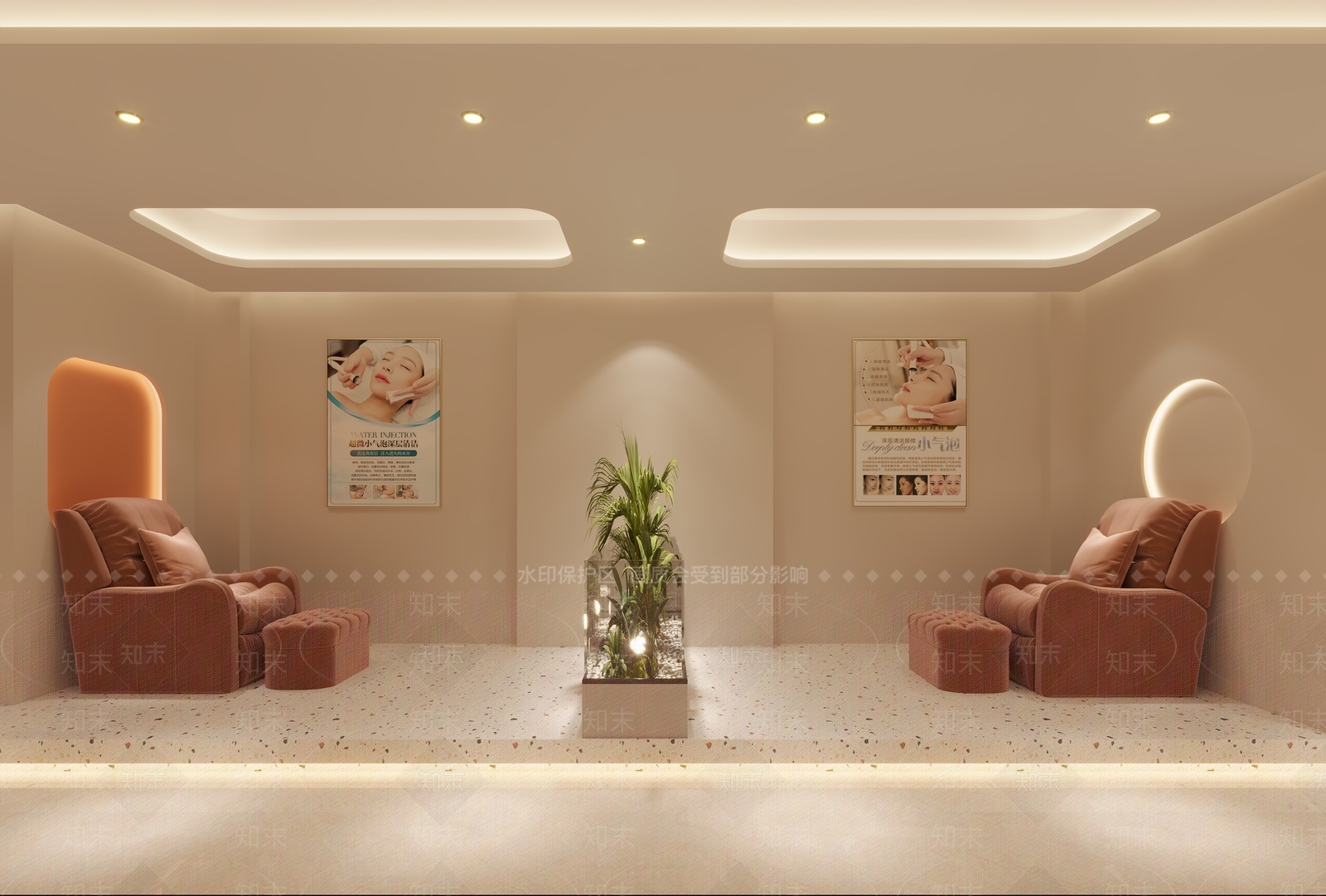 现代美容院美容SPA店3D模型下载【ID:1136197302】