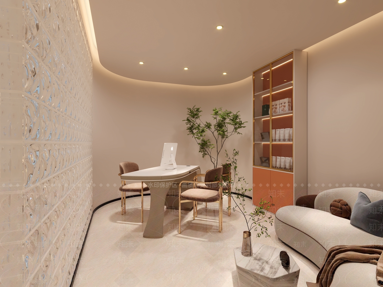 现代美容院美容SPA店3D模型下载【ID:1136197302】