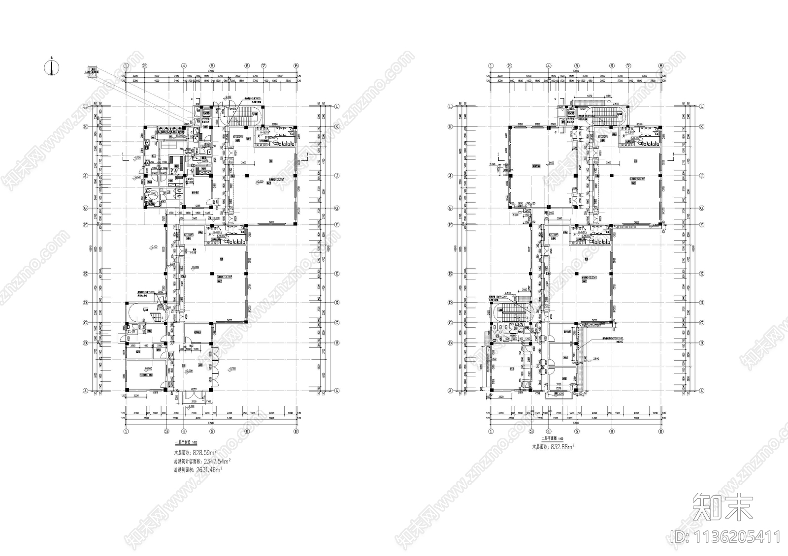 幼儿园建筑cad施工图下载【ID:1136205411】