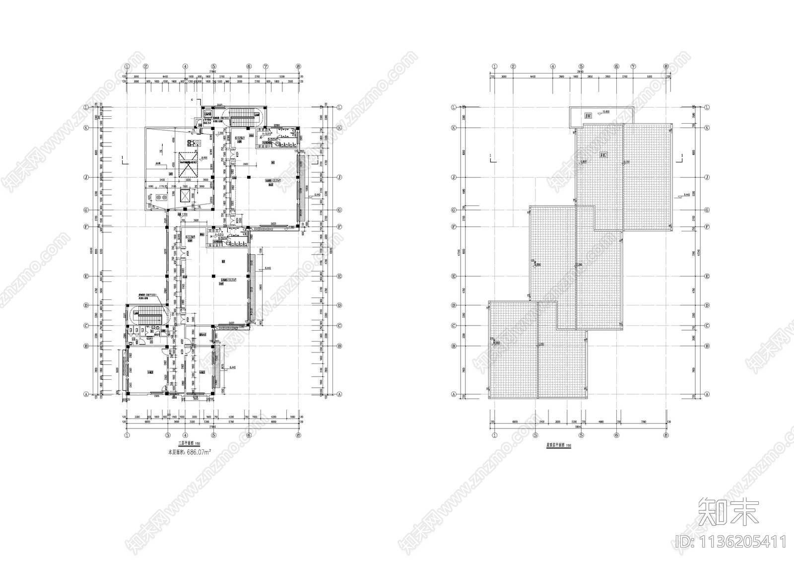 幼儿园建筑cad施工图下载【ID:1136205411】